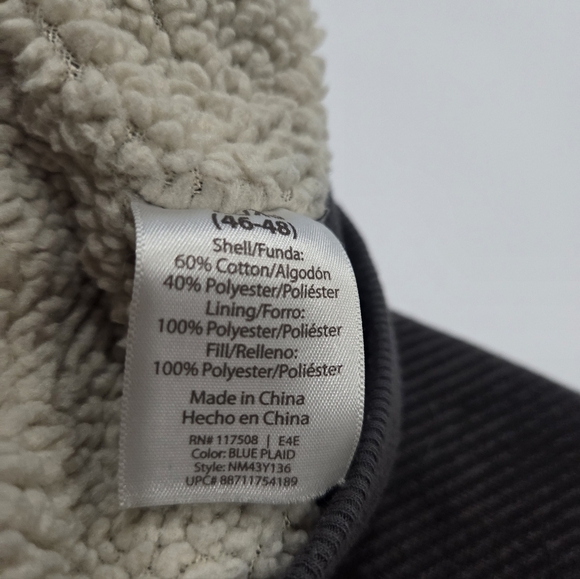 No Boundaries Men's Plaid Sherpa-Lined Hooded Jacket  Check Pattern Sz.XL(46-48) - Picture 11 of 12